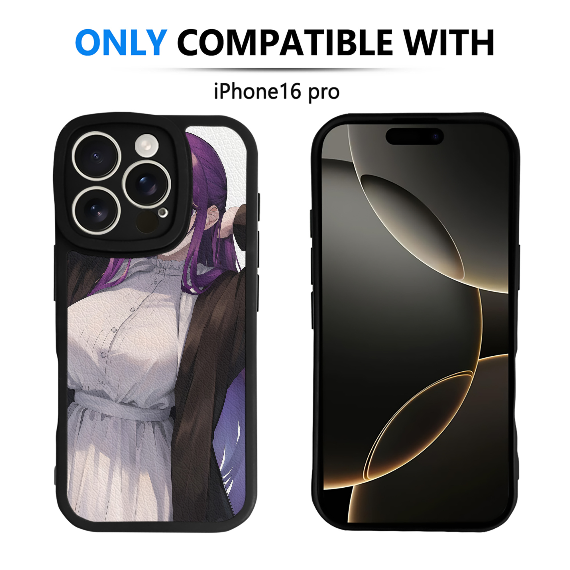 （画像用） 葬送のフリーレン Frieren 【iPhone 16シリーズ対応】シリコンスマホケース（レザー調） 材質：シリコン